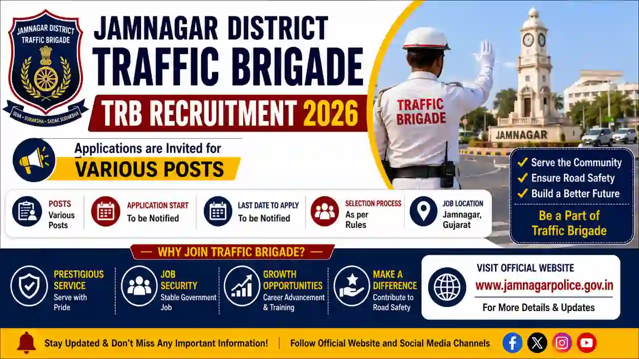 Jamnagar District Traffic Brigade TRB Recruitment 2026